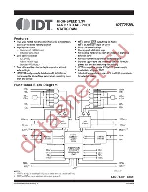 IDT70V38L20PFI datasheet  